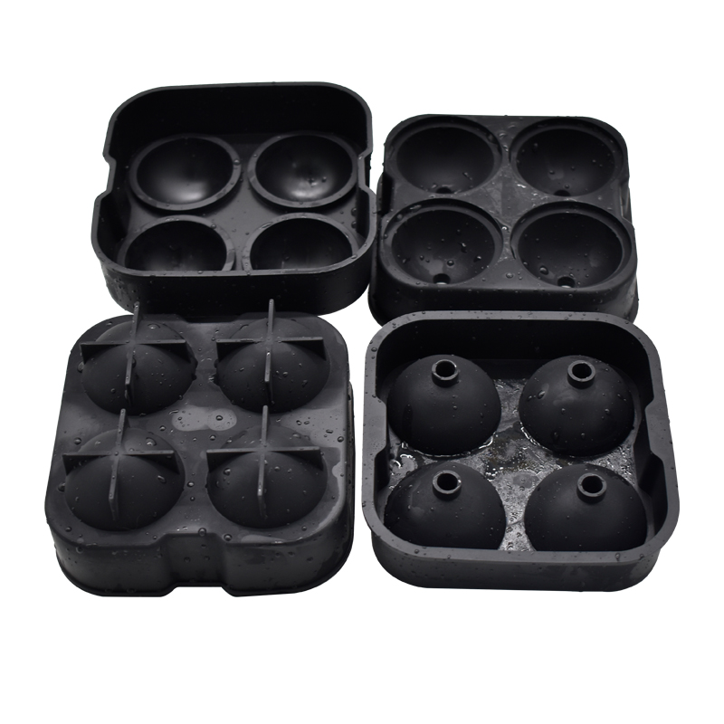 4 Cavity Silicone Ice Ball Mold DIY Ice Making Tool